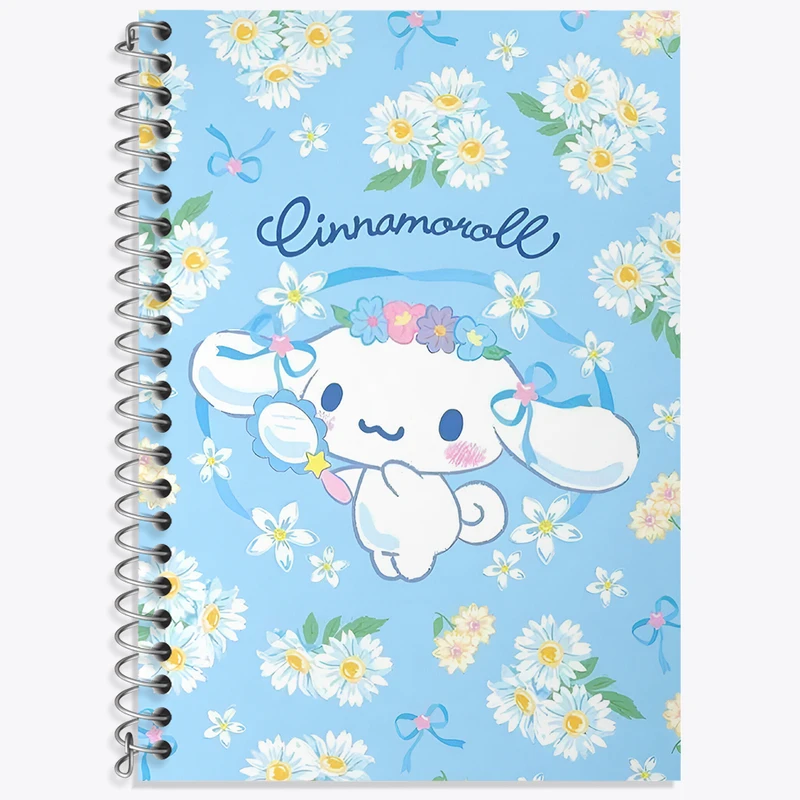 دفتر زبان 50 برگ خندالو مدل سه خط طرح سینامونرول هلو کیتی کد N4212