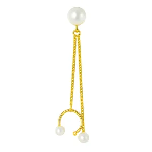 پیرسینگ گوش زنانه مدل k98 طرح مروارید