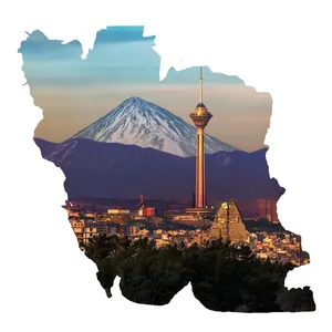 استیکر پارچه و لباس پاد آفرین مدل نقشه ایران کد S2082