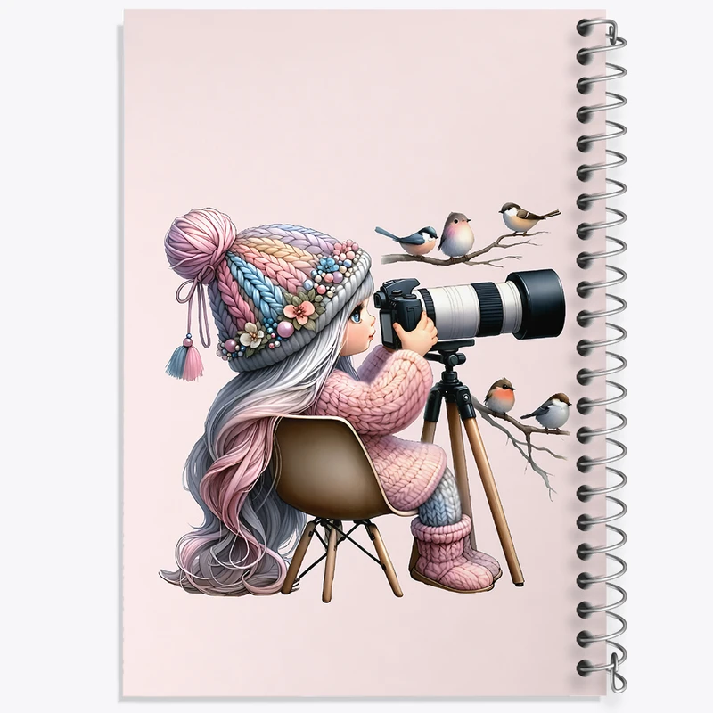 دفتر نقاشی 50 برگ خندالو طرح دختر عکاس کد N5522