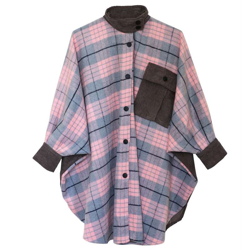 پالتو زنانه مدل چهارخانه HY122