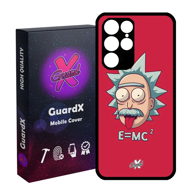 کاور گارد ایکس طرح Rick and Morty مدل Glass10046 مناسب برای گوشی موبایل سامسونگ Galaxy S22 Ultra