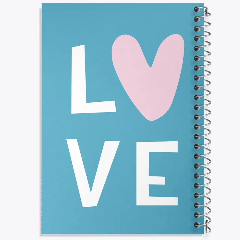 دفتر شطرنجی 50 برگ خندالو مدل Love کد N130