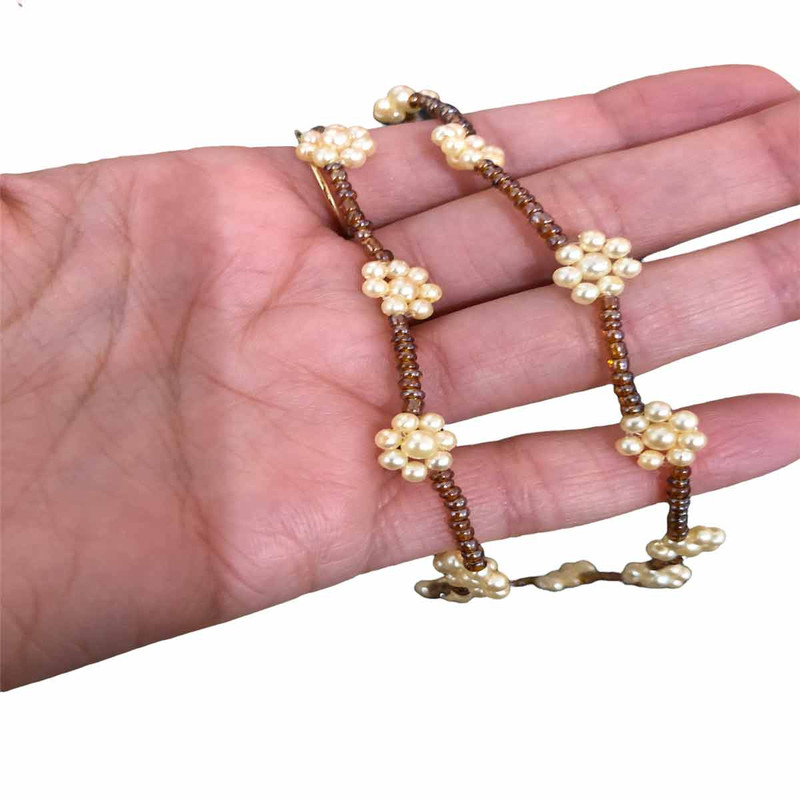 نیم ست دخترانه مدل ملیله منجوق گل کد 35665