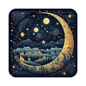 زیر لیوانی کاکتی طرح ماه و ستاره مدل mp53111