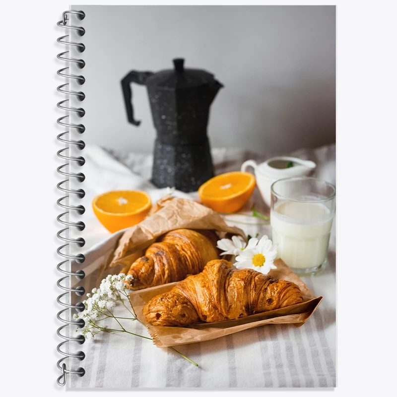 دفتر زبان 50 برگ خندالو مدل سه خط طرح کروسان کد F2376