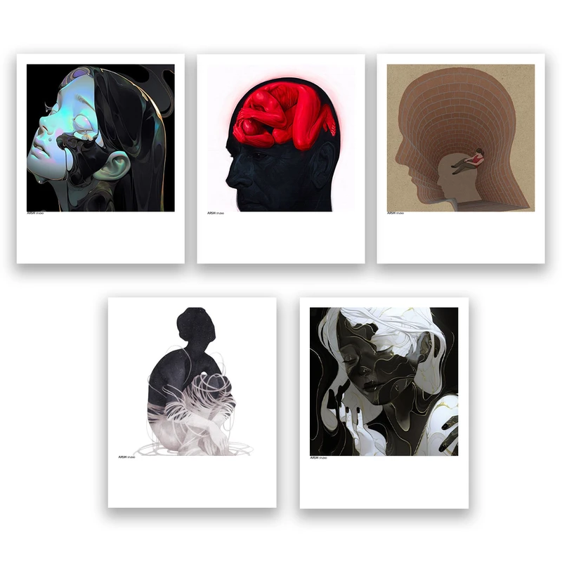 آویز تزیینی عرش مدل فانتزی هنری کد Asa554 مجموعه پنج عددی