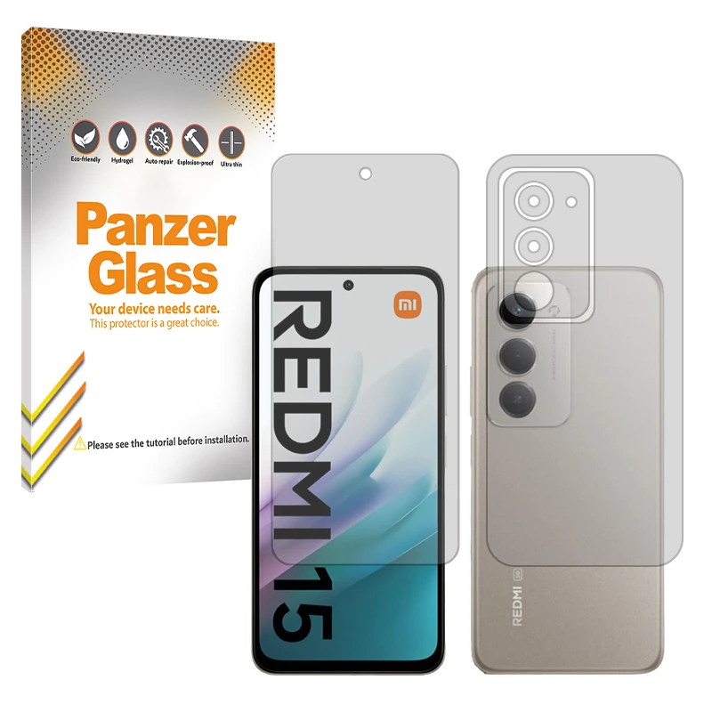 محافظ صفحه نمایش مات پنزر گلس مدل Resistant مناسب برای گوشی موبایل شیائومی  Redmi 15 4G به همراه محافظ پشت گوشی 