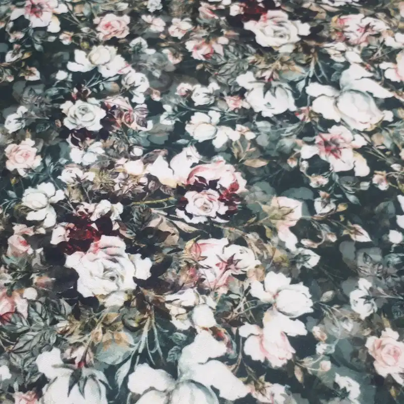 پارچه لباس مدل تریکو گلدار کد 01/11