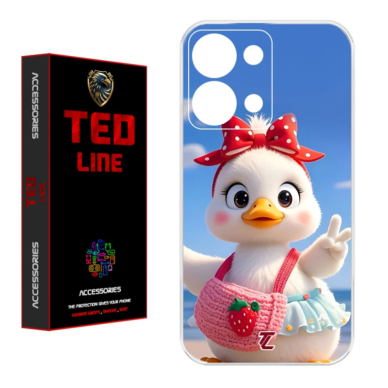 کاور تدلاین طرح اردک کد 1186 مناسب برای گوشی موبایل شیائومی Redmi Note 13 4G