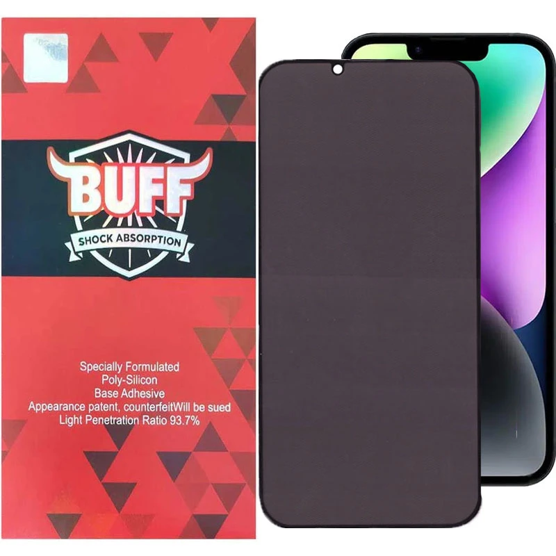 محافظ صفحه نمایش حریم شخصی بوف مدل 5D Privacy مناسب برای گوشی موبایل اپل iPhone 16e/14/13 Pro/13