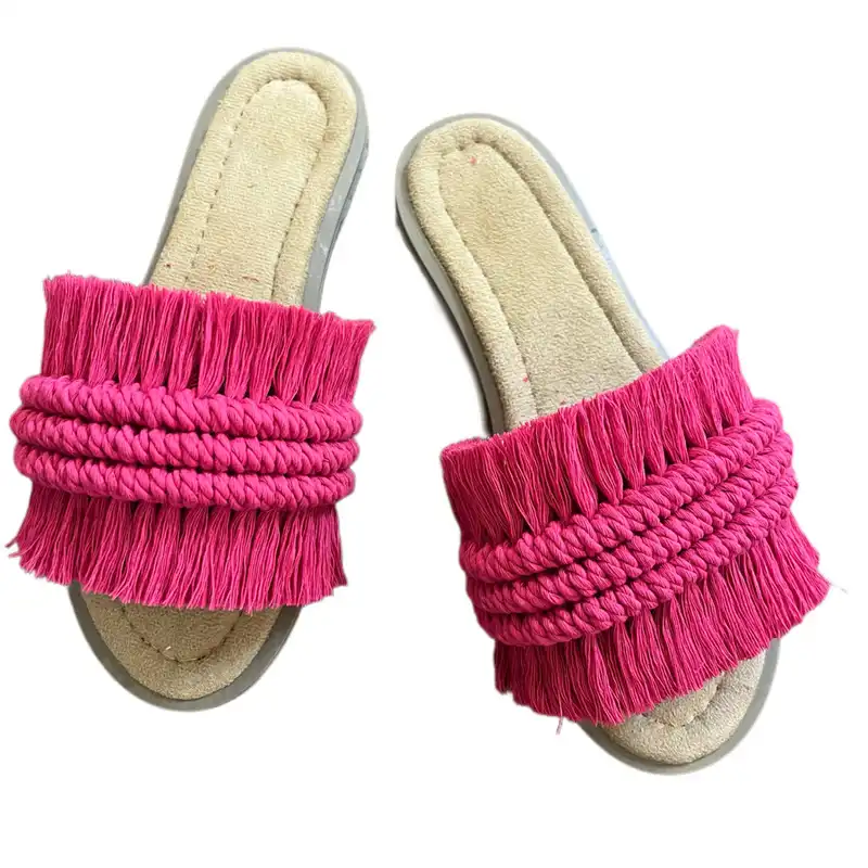 صندل زنانه مدل مکرومه مدادی 02