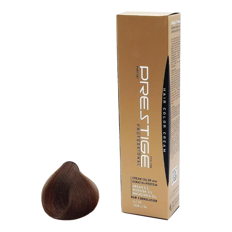 رنگ مو نیو پرستیژ کالر سری بژ شماره 8.31 حجم 120 میلی لیتر رنگ بلوند بژ روشن