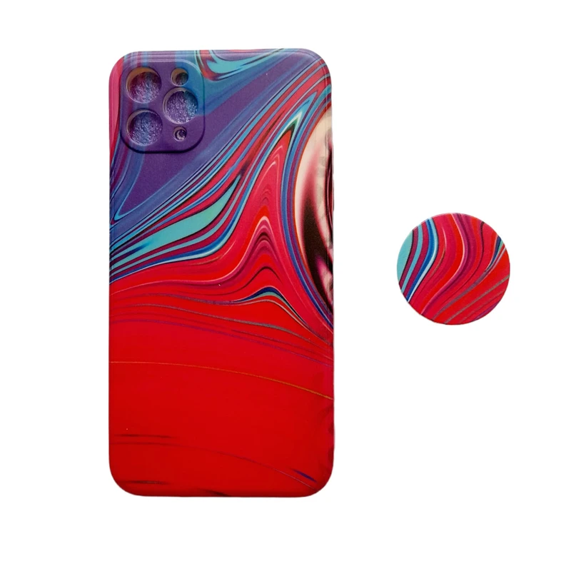 کاور کد ip11pm مناسب برای گوشی موبایل اپل iPhone 11 Pro Max به همراه پاپ سوکت