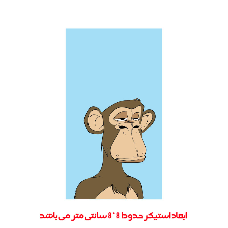 برچسب لپ تاپ پویا مارکت طرح میمیون کد 2992