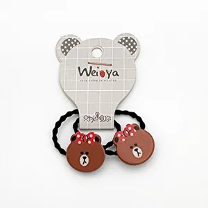 کش مو دخترانه مدل خرس کد KSH684 بسته 2 عددی