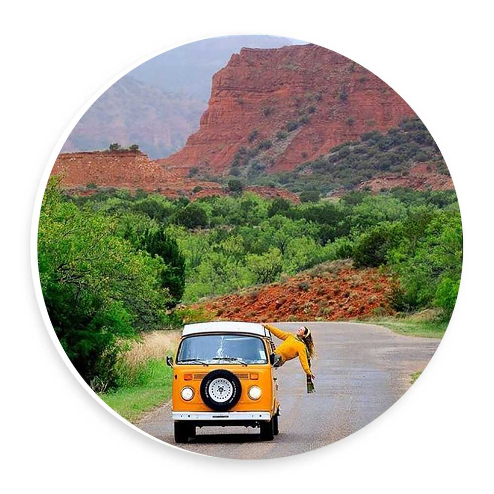   دیوارکوب طرح فولکس واگن وجاده جنگلی مدل wtb803