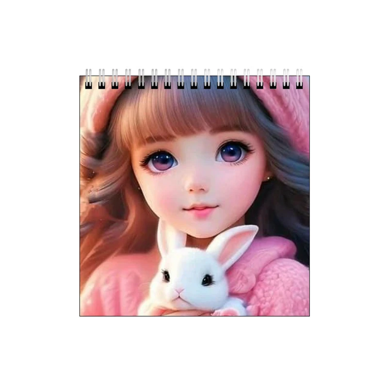 دفتر طراحی طرح دختر و خرگوش کد 1194378