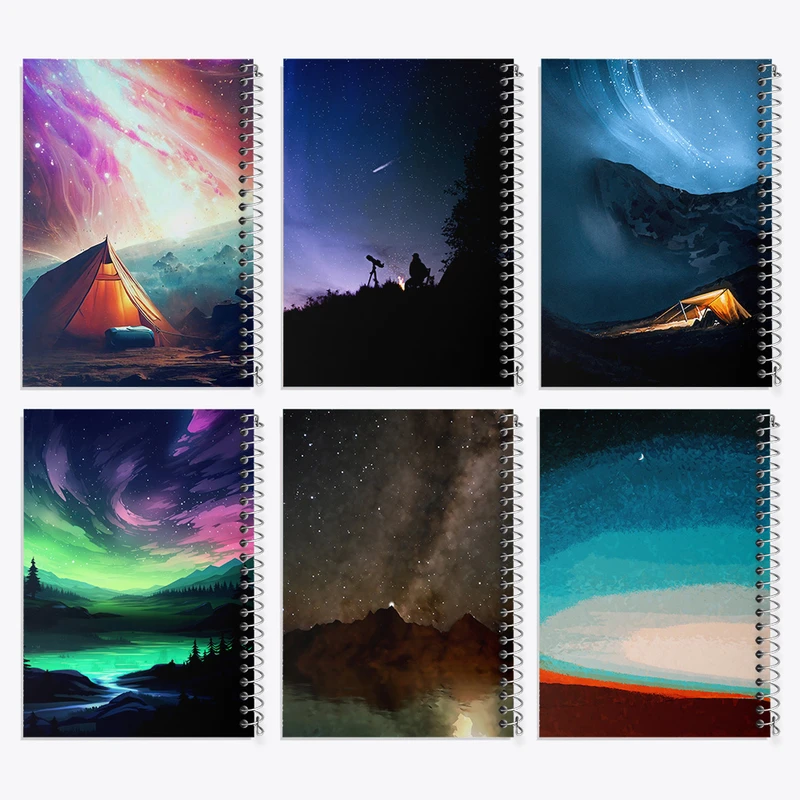 دفتر نقاشی 50 برگ خندالو طرح کهکشان کد 865 مجموعه 6 عددی