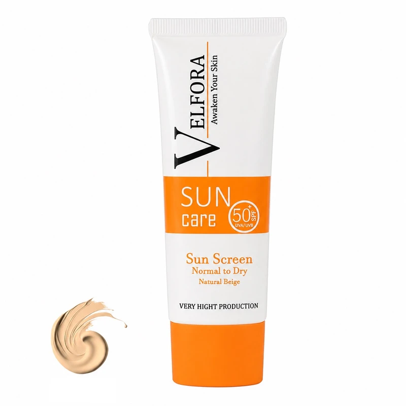 کرم ضد آفتاب رنگی ولفورا SPF 50 مدل bn محافظ در برابر UVA، UVB مناسب برای پوست معمولی حجم 40 میلی‌لیتر