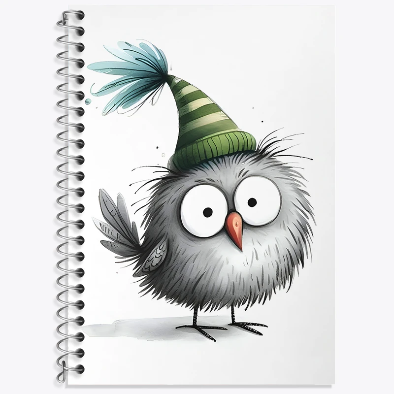 دفتر زبان 50 برگ خندالو مدل دو خط طرح جوجه بامزه کد N5576