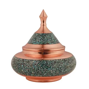 شکلات خوری فیروزه کوبی مسی مدل سپهر