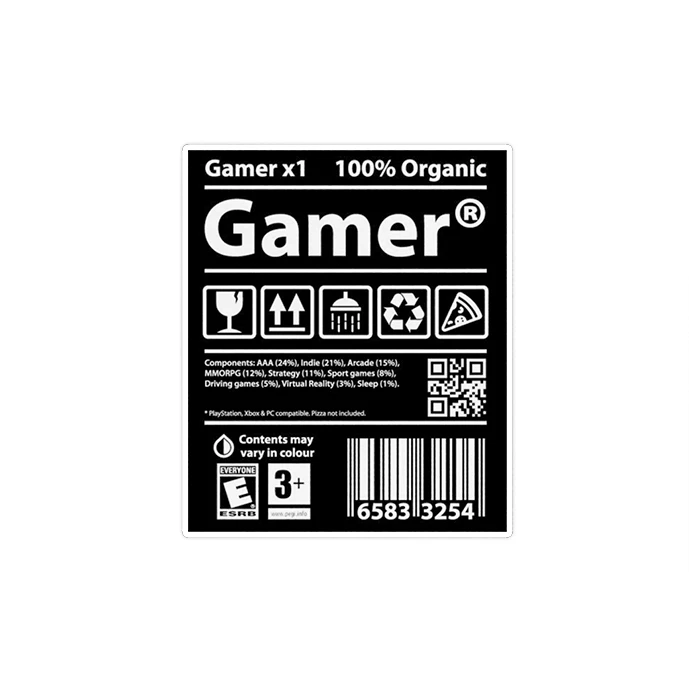 استیکر لپ تاپ ماسا دیزاین طرح gamer مدل STK1679