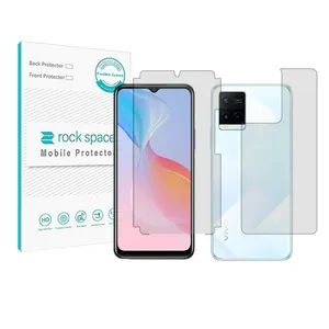 Rock space HyGEL model transparent screen protector suitable for Vivo Y21 mobile phone with back protector