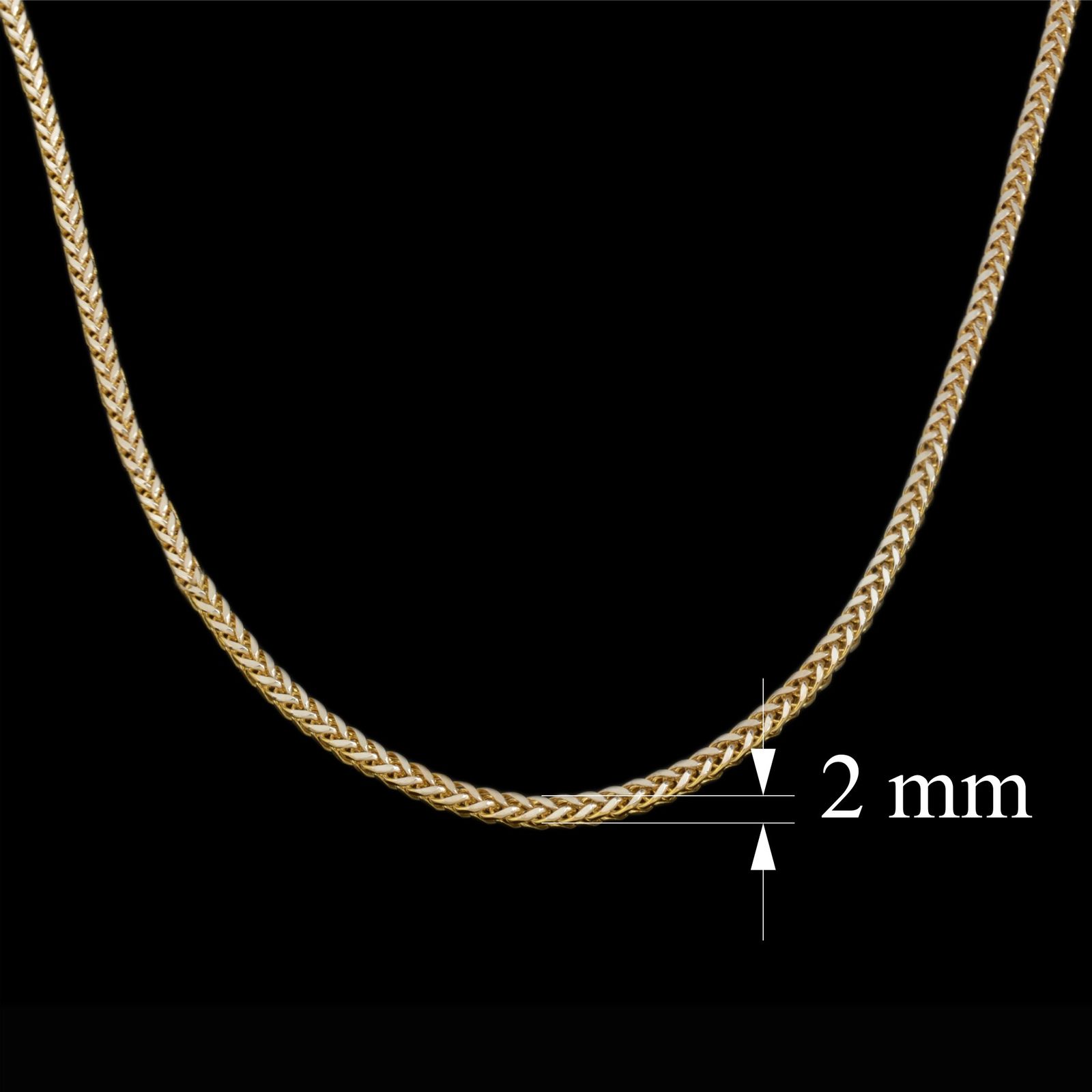 زنجیر طلا 18 عیار زنانه طلای مستجابی مدل میرو کد M01 -  - 2