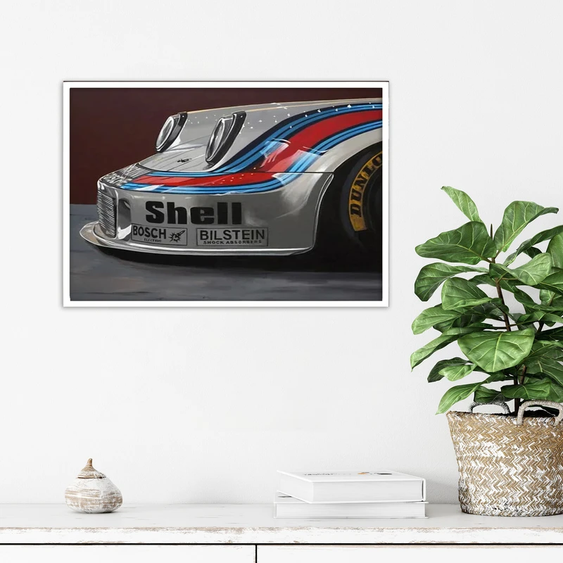 تابلو آتریسا طرح ماشین مدرن مدل ATFC23 فریم سفید