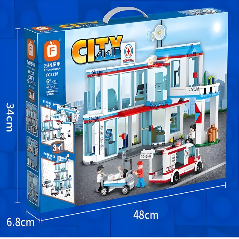 ساختنی 687 قطعه فارنج مدل بیمارستان طرح سیتی کد FC 3328