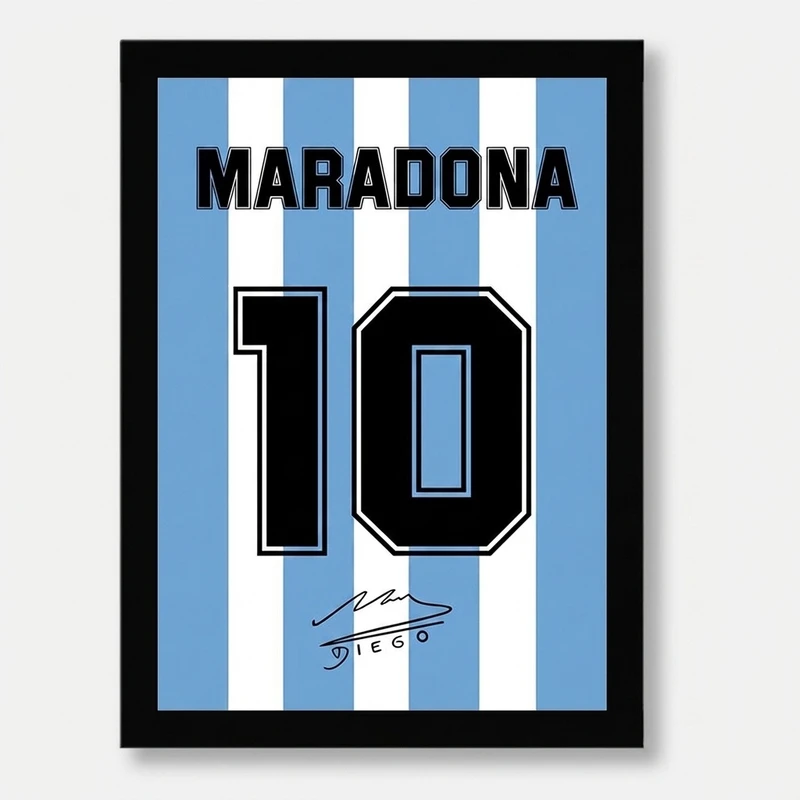 تابلو مدل دیواری طرح پیراهن آرژانتین دیگو مارادونا Diego Maradona کد FD484