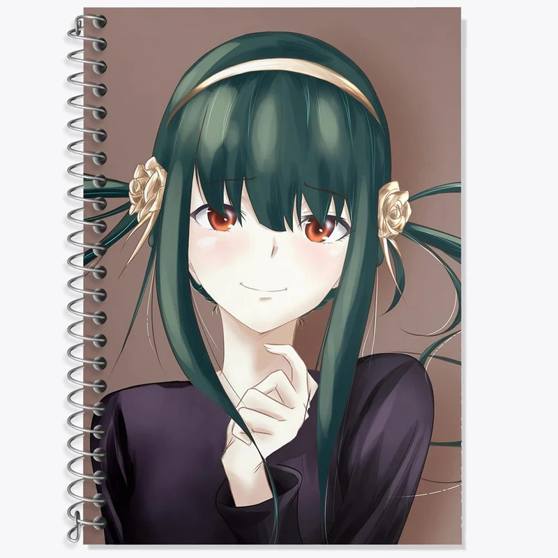 دفتر زبان 50 برگ خندالو مدل دو خط طرح یور فورجر انیمه اسپای ایکس فمیلی Spy x Family کد 15554