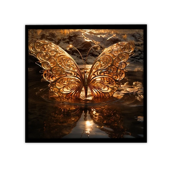 تابلو نوری بکلیت طرح دکوراتیو پروانه مدل B-MID-19310