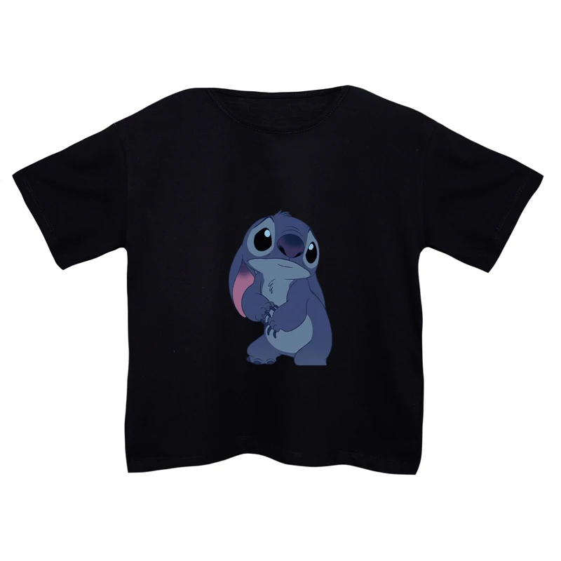 کراپ‌تی شرت آستین کوتاه زنانه مدل هیولا کوچولو کد 5