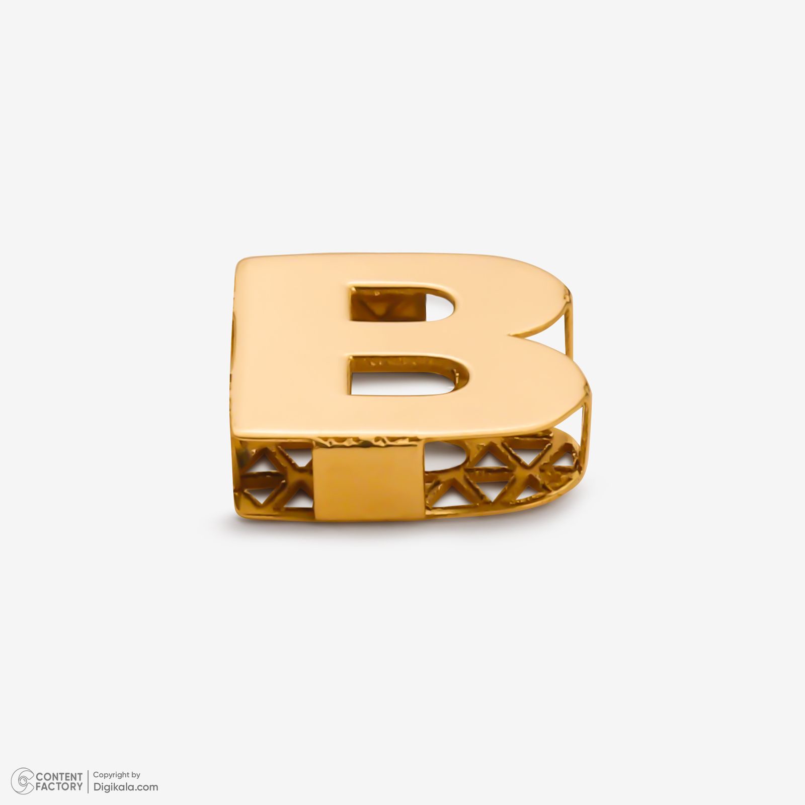 آویز گردنبند طلا 18 عیار زنانه گلدم طرح حرف B کد pe144009 -  - 4