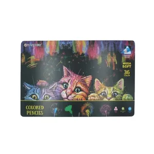 مداد رنگی ۳۶ رنگ تیان بوون مدل Mega Soft بسته فلزی