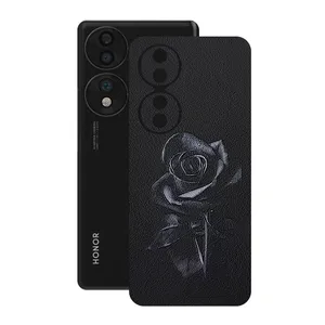 Remax cover sticker Leth model black rose design suitable for Honor 70 mobile phone