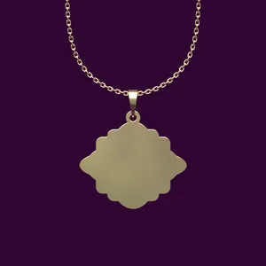 گردنبند طلا 18 عیار زنانه مدوپد مدل شکل هندسی کد P2-1-1309