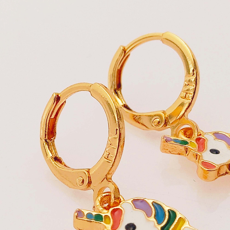 گوشواره دخترانه مدل اسب تک شاخ کد 657GUD