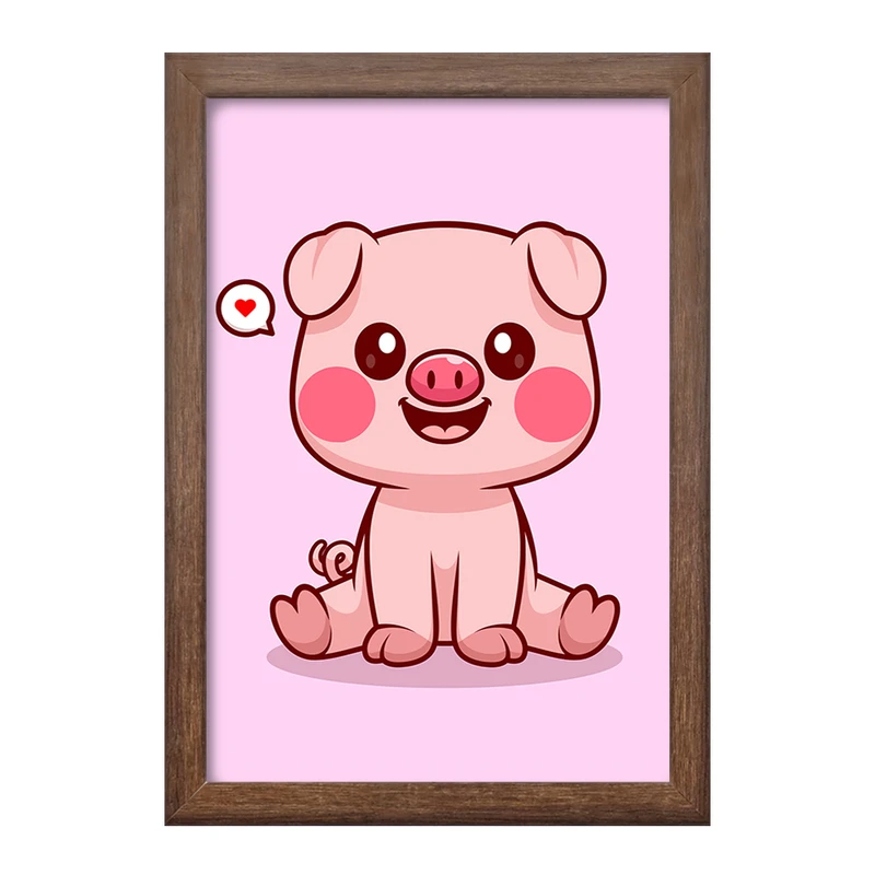 تابلو خندالو طرح حیوانات بامزه خوک کد 29719