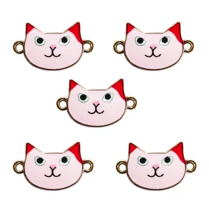 آویز دستبند دخترانه مدل گربه خندان کد 127 بسته 5 عددی