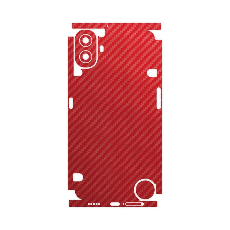 برچسب پوششی ماهوت مدل Red-Fiber-FullSkin مناسب برای گوشی موبایل ناتینگ CMF Phone 1