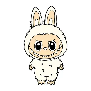 استیکر پارچه و لباس پاد آفرین مدل عروسک لبوبو Labubu کد S2124