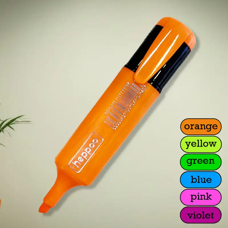 ماژیک علامت گذار هیپو مدل تکست هایلایتر بسته 6 عددی