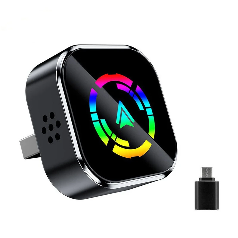 کارپلی و اندروید اتو مدل Wireless CarPlay/Android Auto Q1A به همراه مبدل USB به USB-C