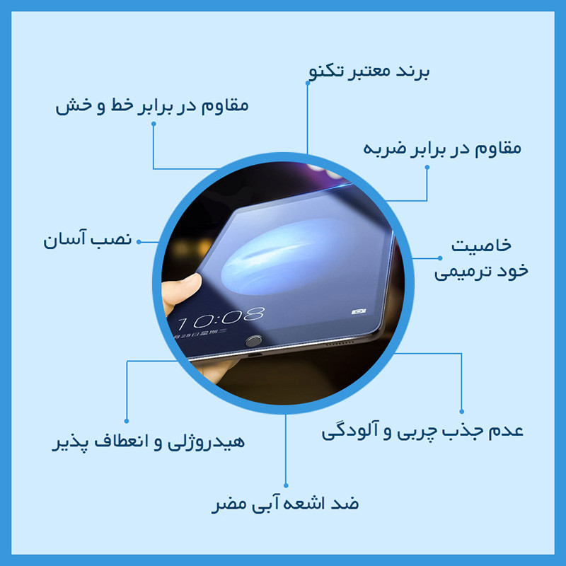 محافظ صفحه نمایش آنتی بلو تکنو مدل HyBLU مناسب برای تبلت سامسونگ Galaxy Tab S8 Plus