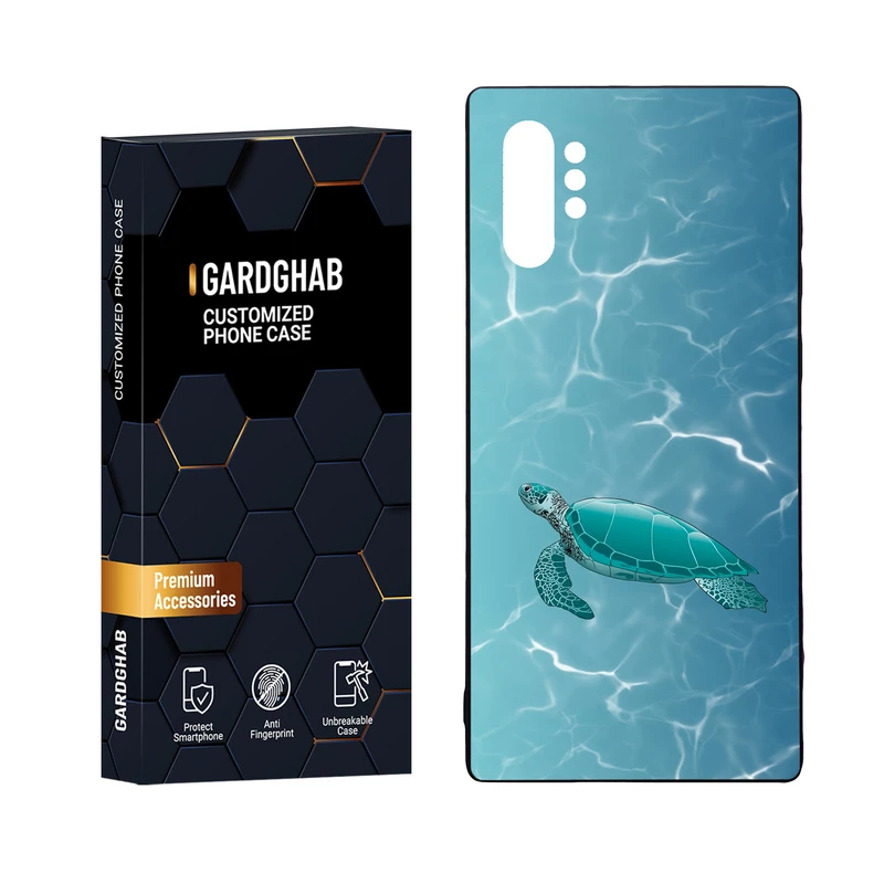 کاور گارد قاب مدل دور ژله ای پشت گلس منظره و طبیعت مناسب برای گوشی موبایل سامسونگ Galaxy Note 10 Plus