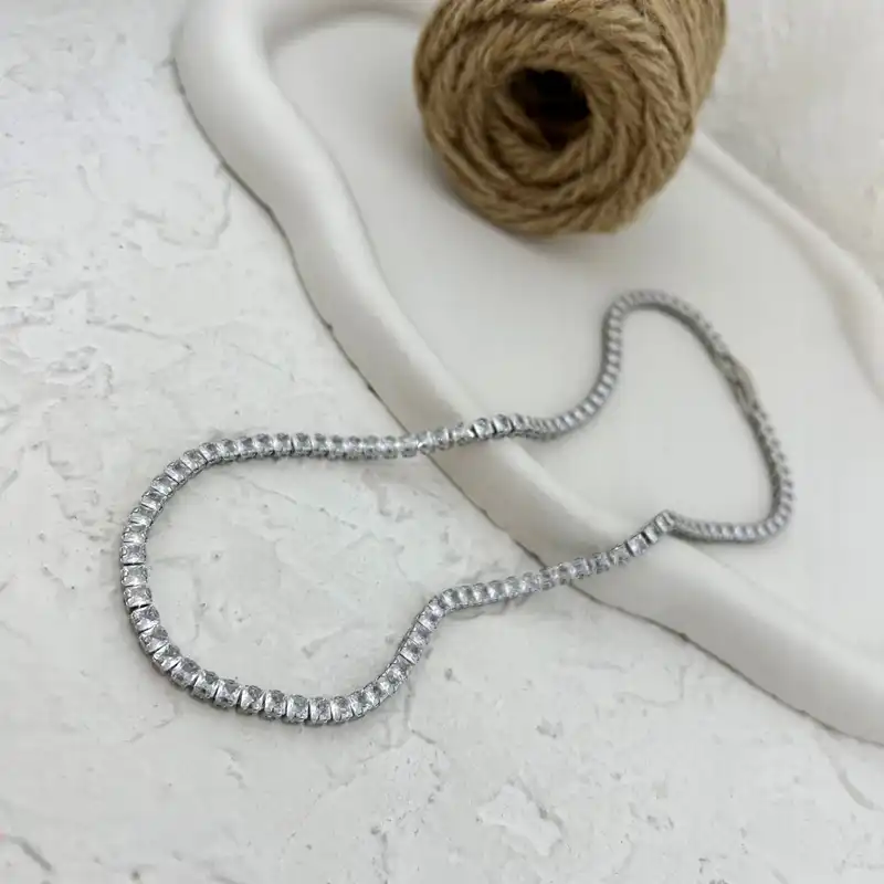 گردنبند زنانه مدل تنیسی کد N4799