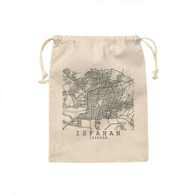 کیسه نان و سبزی ترمه طراحان ایده مدل نقشه شهر اصفهان کد map0503 - M سایز 23x33 سانتی متر